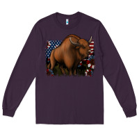 Plum American Bison Long Sleeve Tee - Jasminsmagicworld
