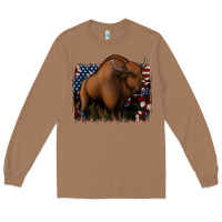 Toasted Coconut American Bison Long Sleeve Tee - Jasminsmagicworld