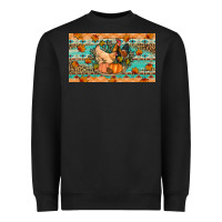Fall Coop Animals Pumpkin Heavyweight Sweatshirt | Teevron