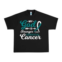 Black My God is Stronger Than Cervical Cancer Awareness Warrior Urban Heavy Tee - longCreatives