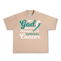 Burro My God is Stronger Than Cervical Cancer Awareness Warrior Urban Heavy Tee - longCreatives