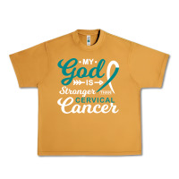 Peanut Butter My God is Stronger Than Cervical Cancer Awareness Warrior Urban Heavy Tee - longCreatives