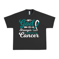 Pigment Black My God is Stronger Than Cervical Cancer Awareness Warrior Urban Heavy Tee - longCreatives