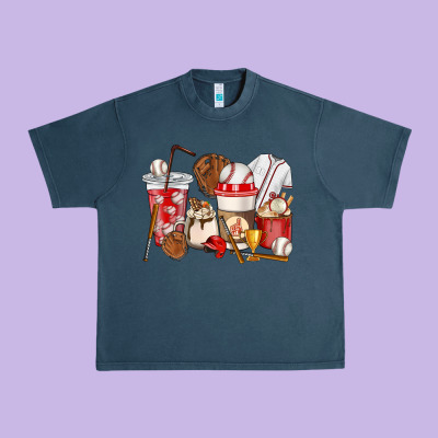 Baseball Coffee Cups Urban Heavy Tee Designed By Howdyjamesfarm