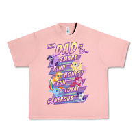 Salmon My Little Pony Father's Day Group Shot This Dad Is Urban Heavy Tee - longCreatives
