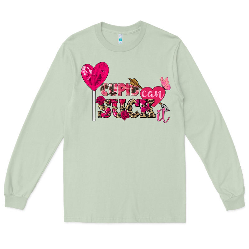 Cupid Can Suck It Valentine's Day Long Sleeve Tee by FaDigitalArtStudio | Teevron