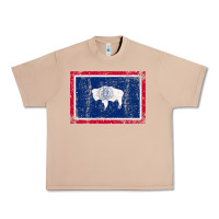 Burro State of Wyoming Flag Fun Vintage Retro Fall Hiking Urban Heavy Tee - longCreatives