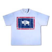 Grape Ice State of Wyoming Flag Fun Vintage Retro Fall Hiking Urban Heavy Tee - longCreatives