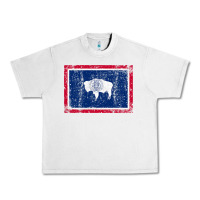 Lunar Rock State of Wyoming Flag Fun Vintage Retro Fall Hiking Urban Heavy Tee - longCreatives