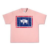 Salmon State of Wyoming Flag Fun Vintage Retro Fall Hiking Urban Heavy Tee - longCreatives