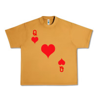 Peanut Butter Queen Of Hearts  Playing Card   Halloween Costume Urban Heavy Tee - longCreatives