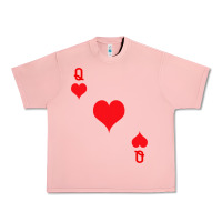 Salmon Queen Of Hearts  Playing Card   Halloween Costume Urban Heavy Tee - longCreatives