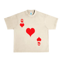 Sandshell Queen Of Hearts  Playing Card   Halloween Costume Urban Heavy Tee - longCreatives