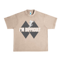 French Oak I'm Difficult Double Black Diamond Skiing Urban Heavy Tee - longCreatives