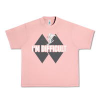 Salmon I'm Difficult Double Black Diamond Skiing Urban Heavy Tee - longCreatives