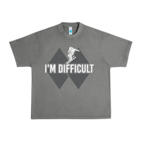 Tornado I'm Difficult Double Black Diamond Skiing Urban Heavy Tee - longCreatives