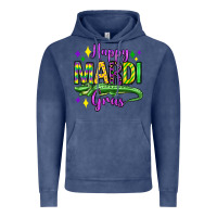 Vintage Denim happy mardi gras alligator olivia Vintage Hoodie - OliviaCreatesArt