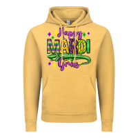 Vintage Mustard happy mardi gras alligator olivia Vintage Hoodie - OliviaCreatesArt