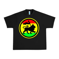 Black Rasta Lion Urban Heavy Tee - longCreatives