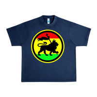 Navy Rasta Lion Urban Heavy Tee - longCreatives