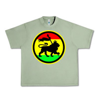 Oil Green Rasta Lion Urban Heavy Tee - longCreatives