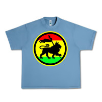 Pebble Blue Rasta Lion Urban Heavy Tee - longCreatives
