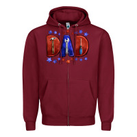 Burgundy tools for dad Zipper Hoodie - BarkalooDesign