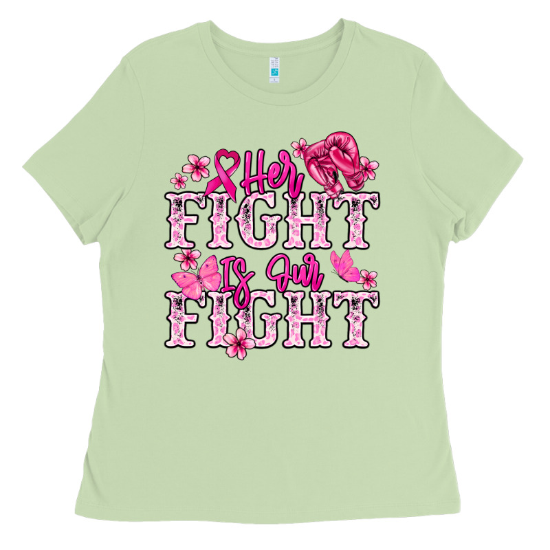 Her Fight Is Our Fight Cancer Awareness Ladies Tee by HowdyJamesFarm | Teevron