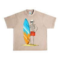French Oak Surfing Skeleton Halloween Themed Surf Lovers Gift Urban Heavy Tee - longCreatives