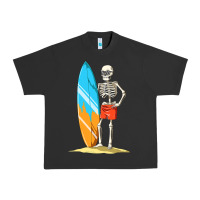 Pigment Black Surfing Skeleton Halloween Themed Surf Lovers Gift Urban Heavy Tee - longCreatives