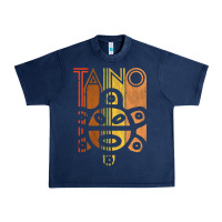 Navy Taino Sun Boricua Vintage Taino Gift of Puerto Rico Urban Heavy Tee - longCreatives