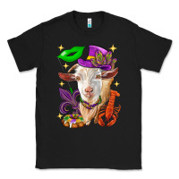 Black Mardi Gras Goat Classic Tee - HowdyJamesFarm