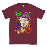 Burgundy Mardi Gras Goat Classic Tee - HowdyJamesFarm