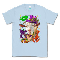 Dusty Blue Mardi Gras Goat Classic Tee - HowdyJamesFarm