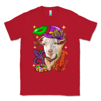 Red Mardi Gras Goat Classic Tee - HowdyJamesFarm