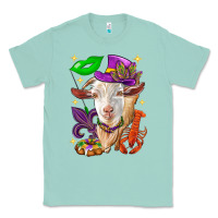 Seafoam Mardi Gras Goat Classic Tee - HowdyJamesFarm
