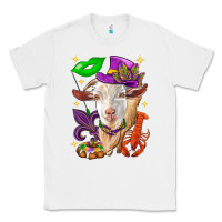 White Mardi Gras Goat Classic Tee - HowdyJamesFarm