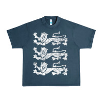 Retro Three England Lions Vintage Souvenir Urban Heavy Tee | Teevron
