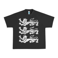 Pigment Black Retro Three England Lions Vintage Souvenir Urban Heavy Tee - longCreatives