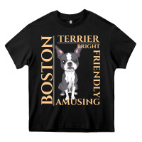 Black boston terrier t  shirt boston terrier dog traits gift t  shirt Heavy Core Tee - longCreatives