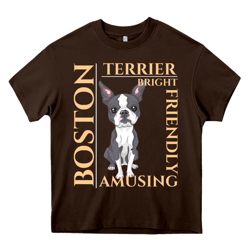 Boston Terrier T  Shirt Boston Terrier Dog Traits Gift T  Shirt Heavy Core Tee by longCreatives | Teevron