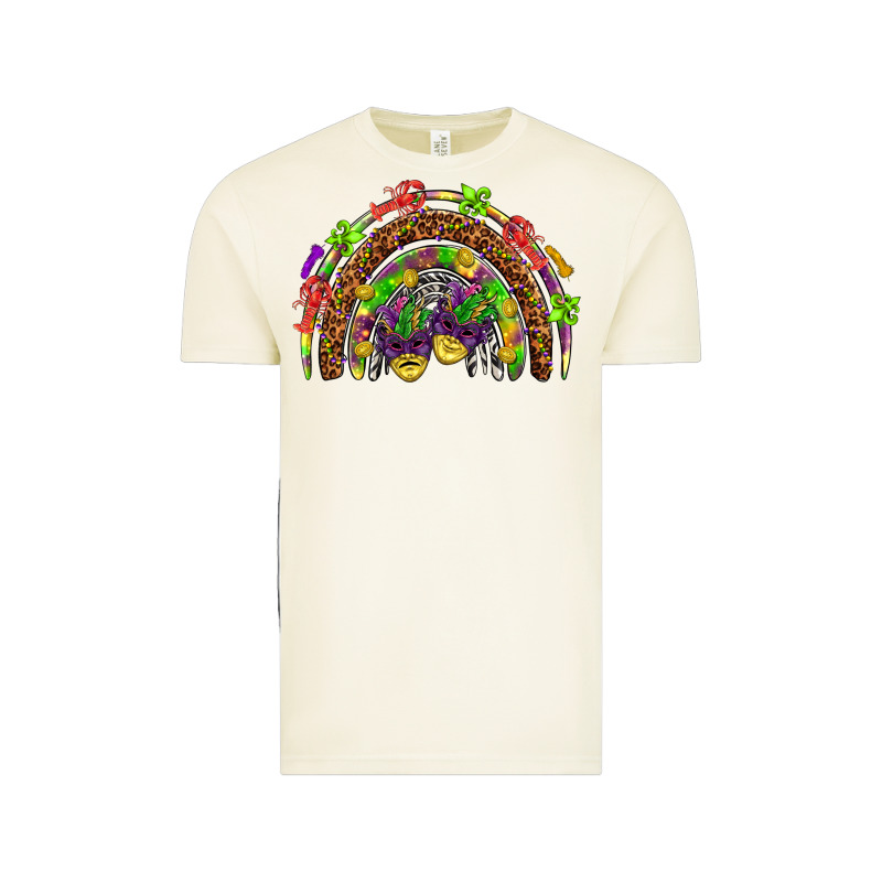 Mardi Gras Rainbow Vintage Tee by HowdyJamesFarm | Teevron