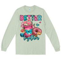 Matcha better together donut and coffee valentines day Long Sleeve Tee - OliviaCreatesArt