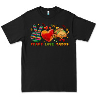 Black Peace love tacos Premium Tee - NancyCooperArtShop