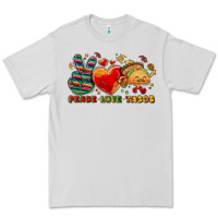 Dove Grey Peace love tacos Premium Tee - NancyCooperArtShop