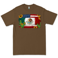 Cacao mexican american flag background Premium Tee - Jasminsmagicworld