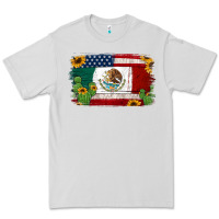 Dove Grey mexican american flag background Premium Tee - Jasminsmagicworld