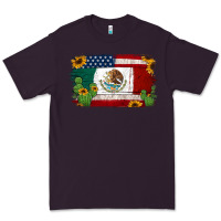 Plum mexican american flag background Premium Tee - Jasminsmagicworld