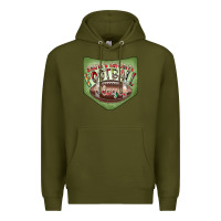 Army Green Christmas Pocket Premium Hoodie - CowhideDigitalArt