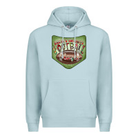 Blue Mist Christmas Pocket Premium Hoodie - CowhideDigitalArt